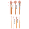 High Quality Orange Plastic Bling Handle Makeup Brush Set