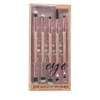 High Quality Rose Gold Eyebrow Eyeshadow Beauty Portable Travel Size Eye Dual End Makeup Brush Set for Girls